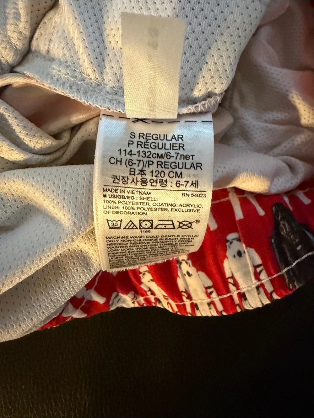 GAP Red Swim Shorts with White Stormtrooper Print